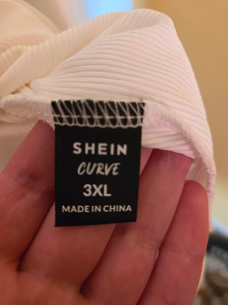 SHEIN Curve White Turtleneck Bodysuit - 3XL image indicator(2)