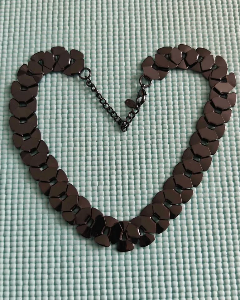 Elegant black necklaces set – modern & gothic style (2 pieces) - photo 2
