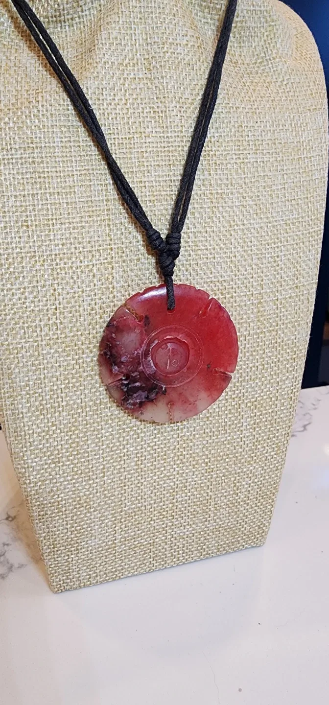 Red Agate Pendant Necklace image indicator(2)