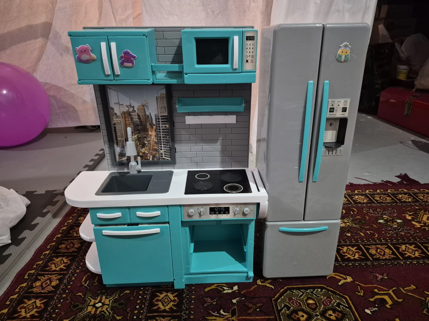 Toy Kitchen Set with Fridge