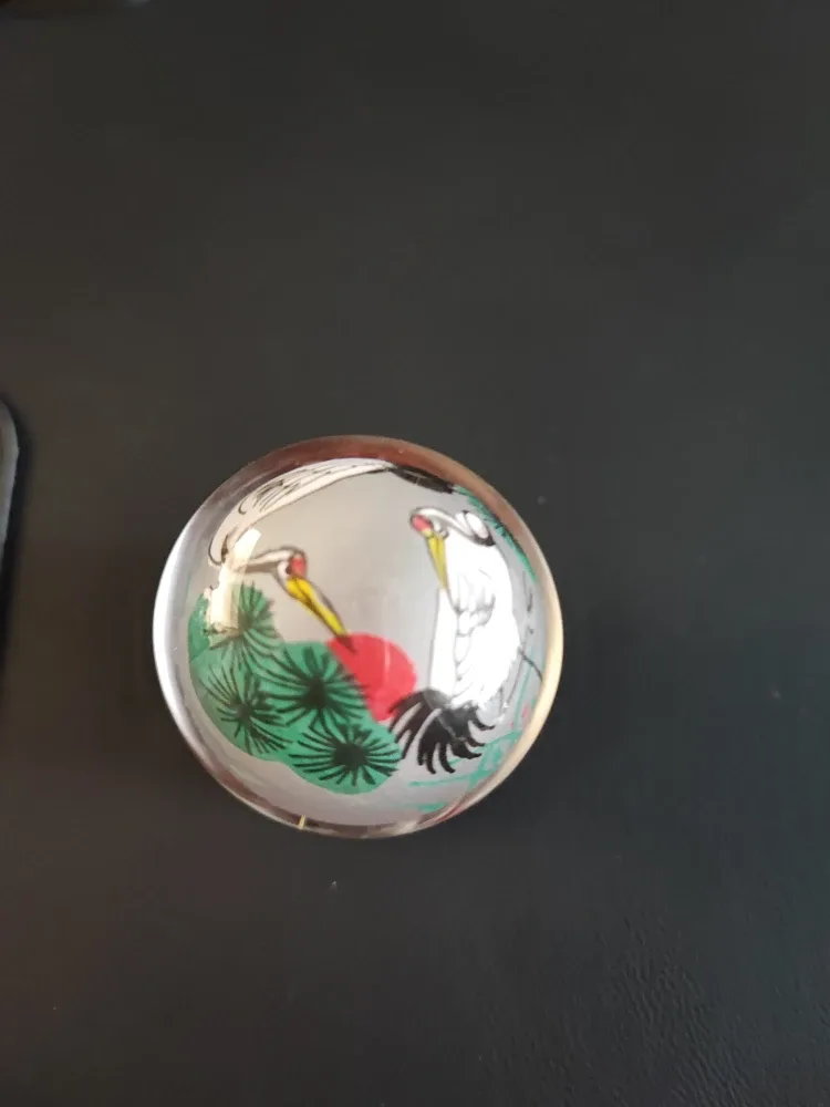 Birds Glass Ball with Stand & Box image indicator(2)