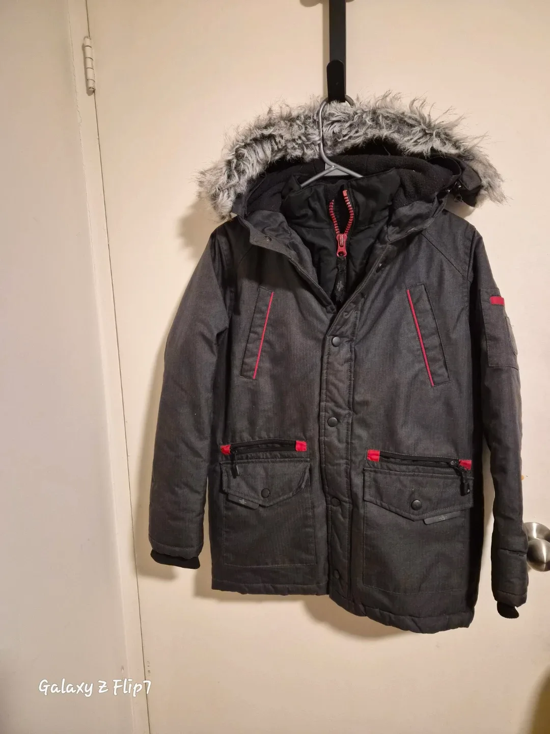 Boys' Winter Jacket with Faux Fur Hood  (medium 10/12) image indicator(2)