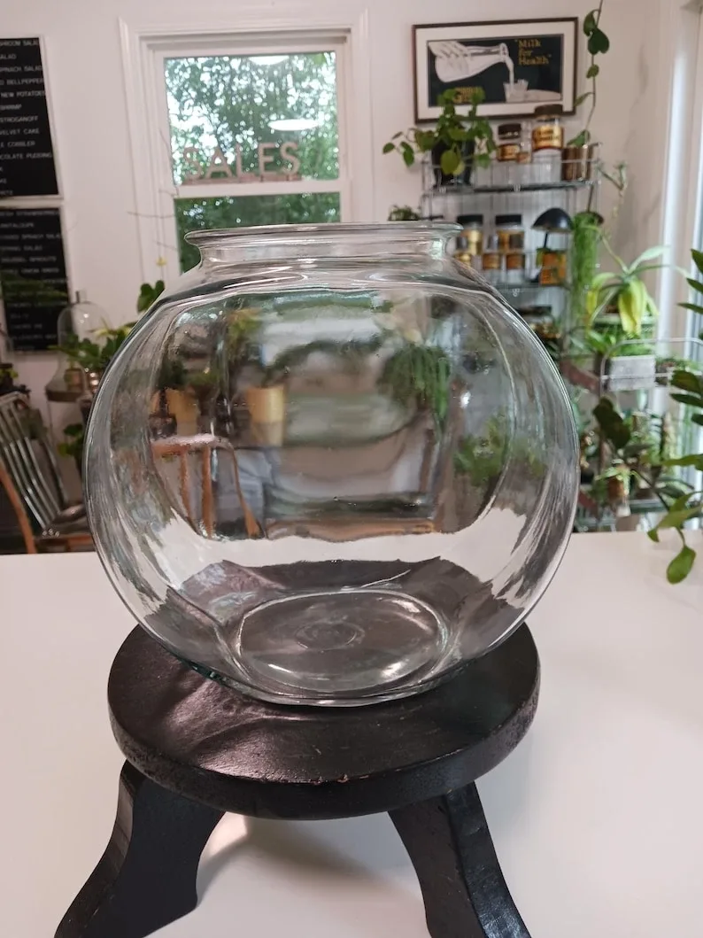Large Vintage Glass fish bowl