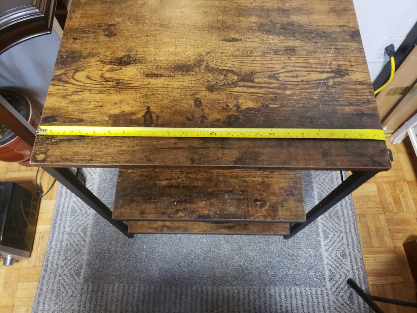 Solid Brown Wood & Metal Kitchen Rack - photo 4