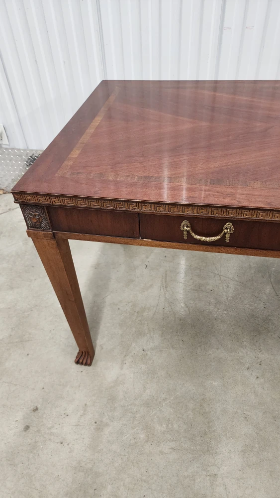 Wooden Desk with Lion Carvings - photo 3
