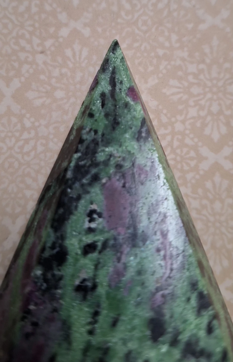 Zoisite with Ruby Pyramid