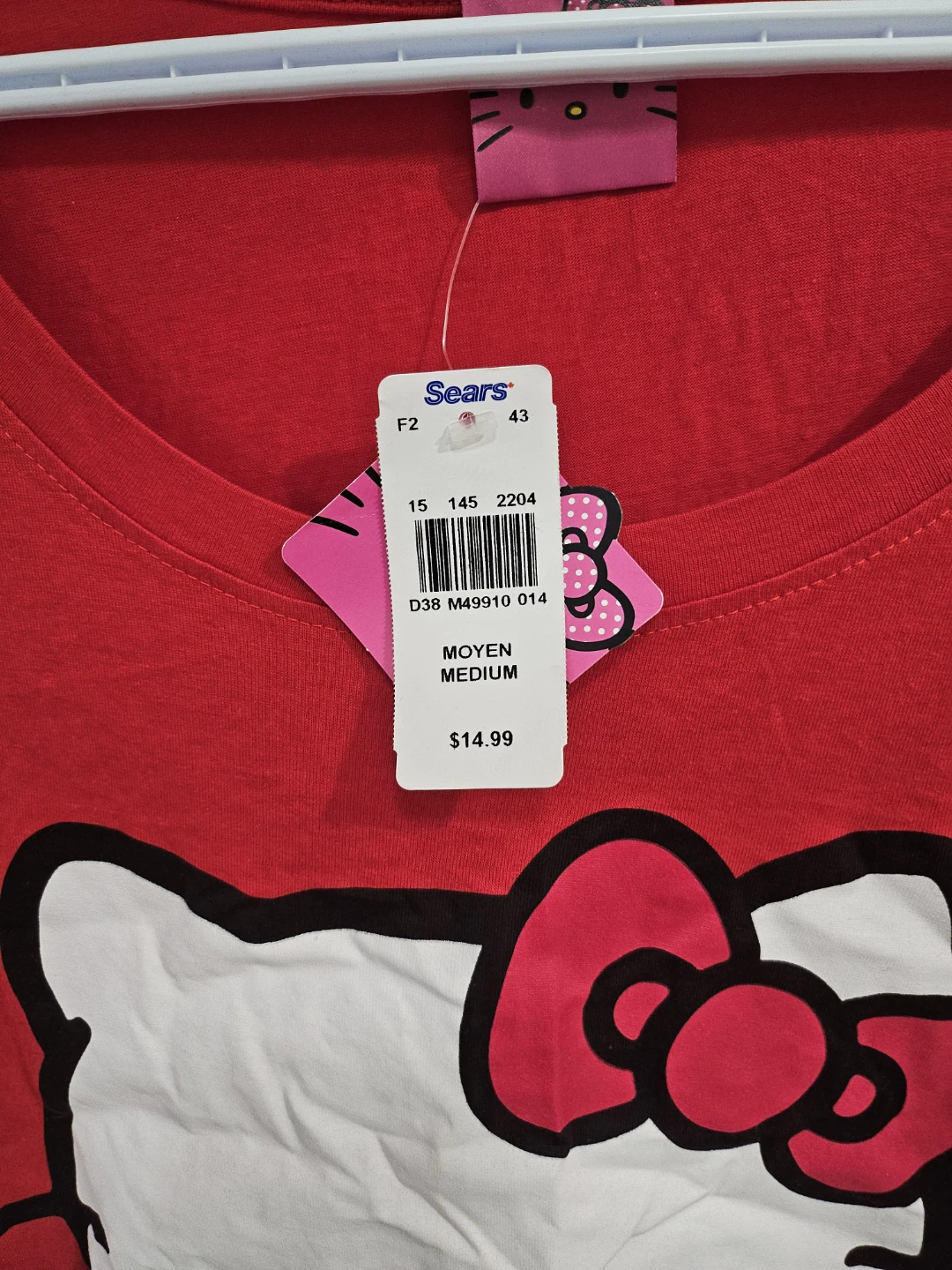Tunique Hello Kitty Rouge Taille Moyen - photo 2