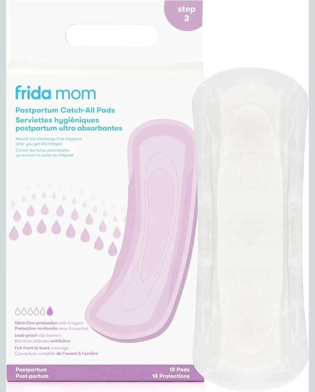 Frida Mom Postpartum Catch-All Pads - 18 Pads