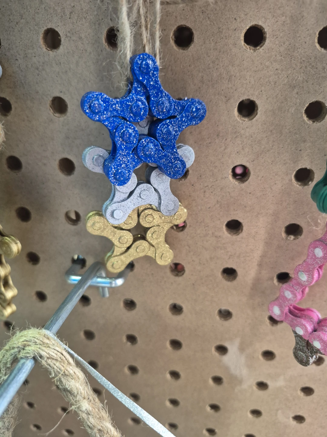 Upcycled Bicycle Chain Christmas Ornaments - photo 3