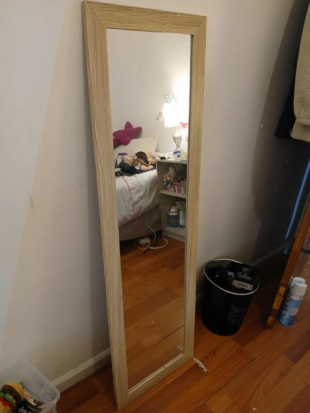 Full Length Mirror with Wooden Frame