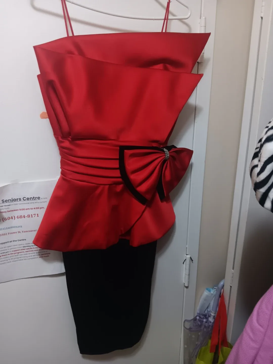 Red & Black Party Dress