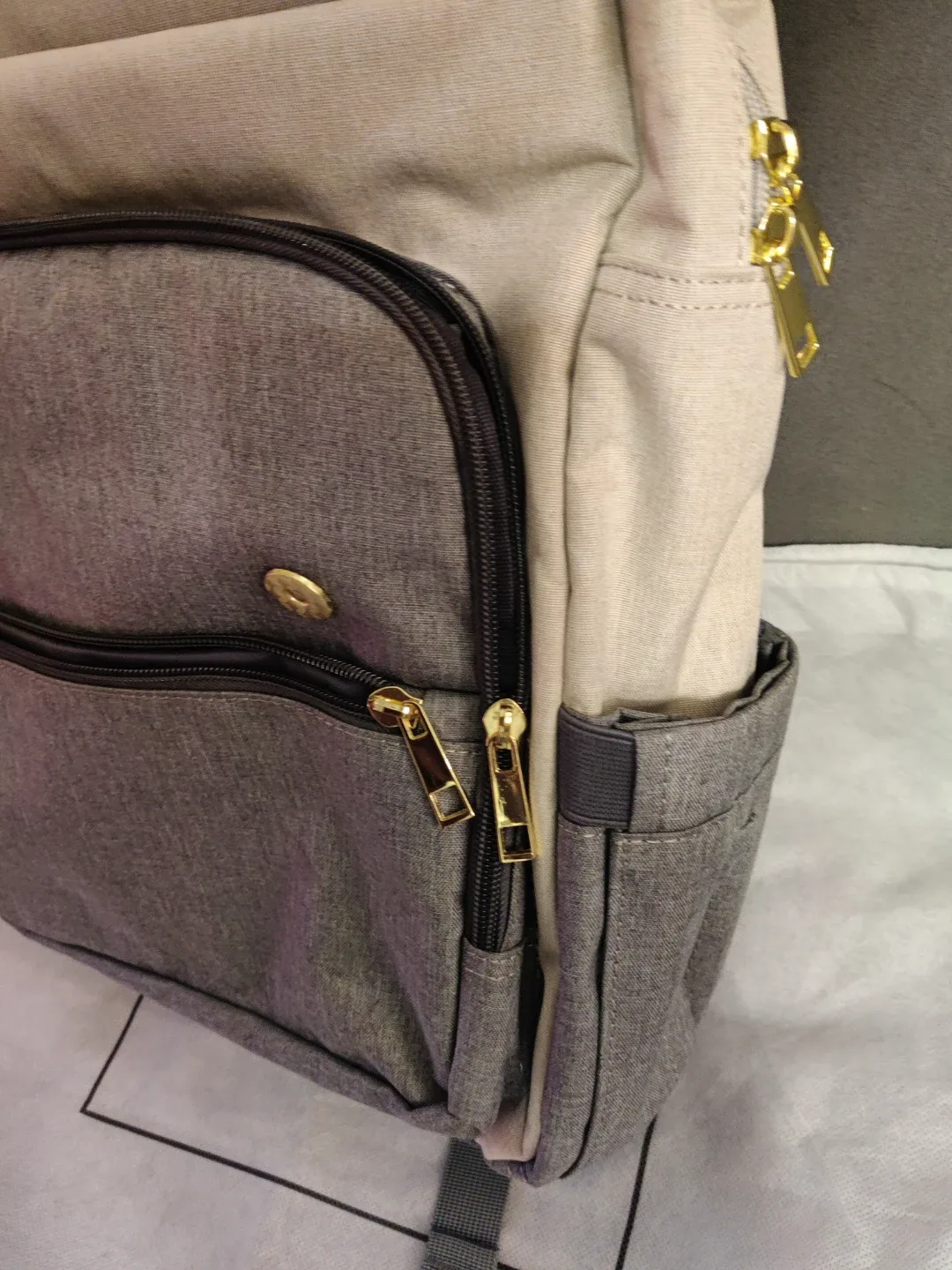 LOVEVOOK Laptop Backpack - Grey/Beige image indicator(4)