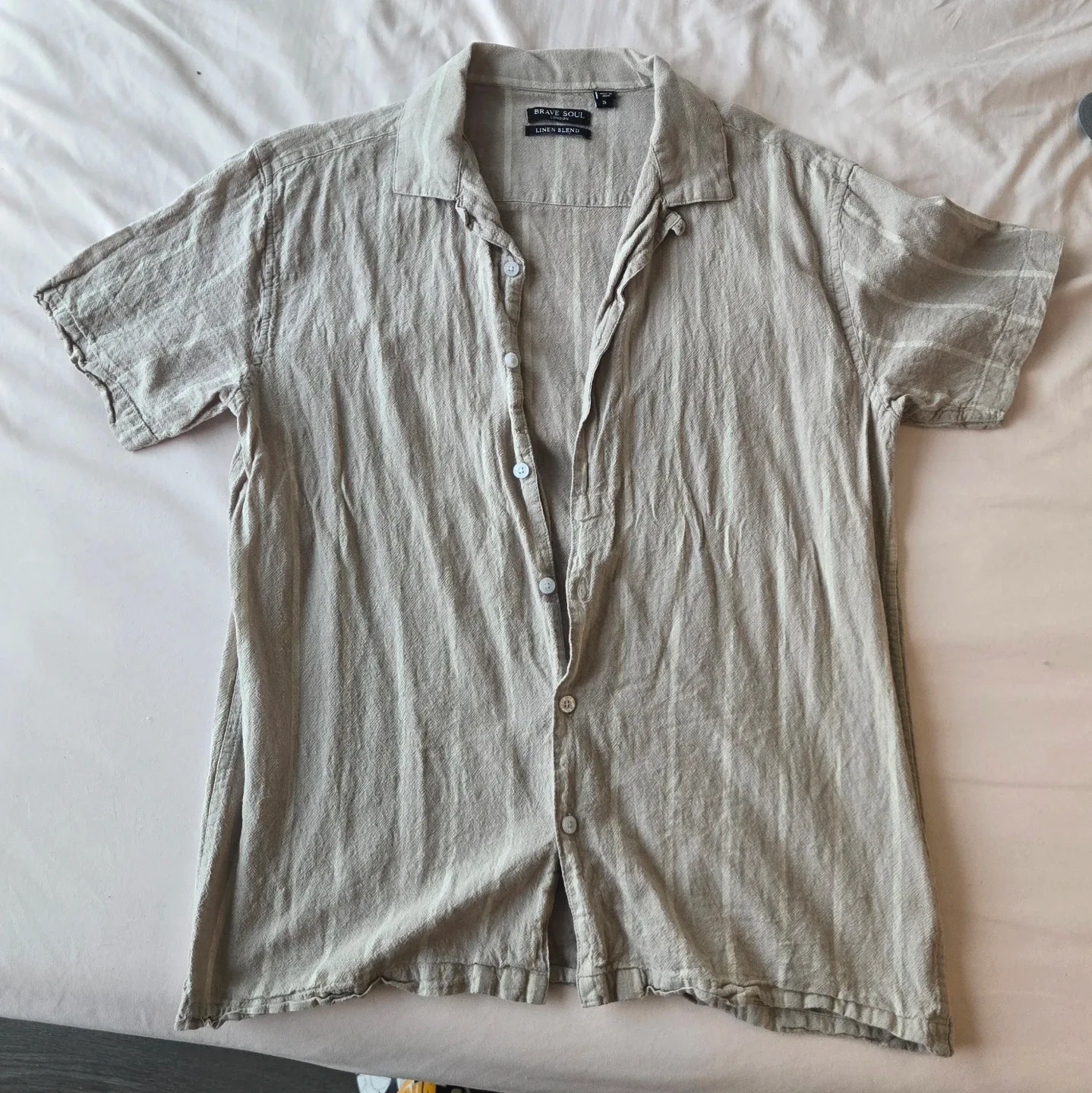Brave Soul Linen Blend Shirt - Size S