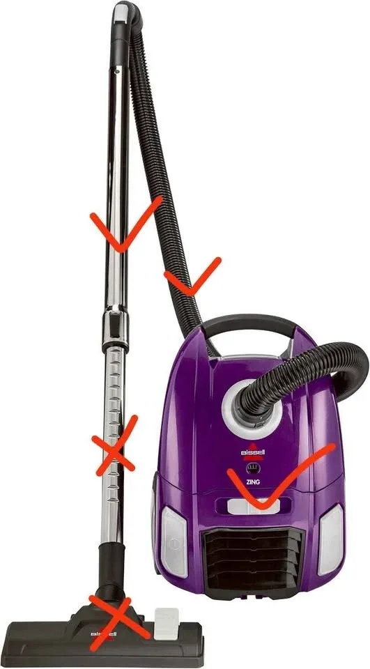 Bissell Zing Lightweight, Bagged Canister Vacuum, Purple, 2154A image indicator(6)