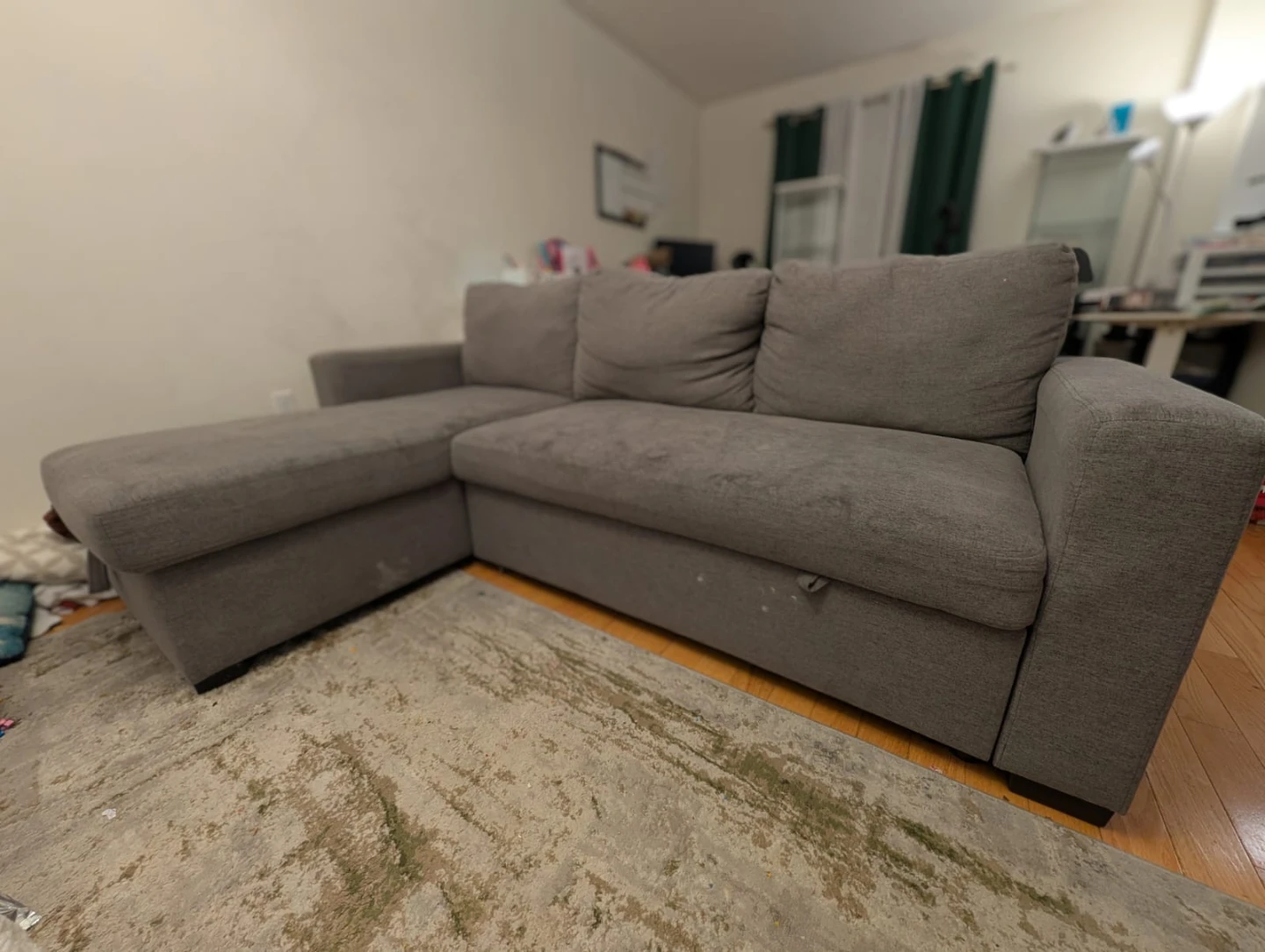 Grey Sectional Sofabed - photo 2