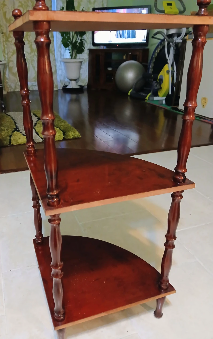 Wooden Corner Shelf - 3 Tier