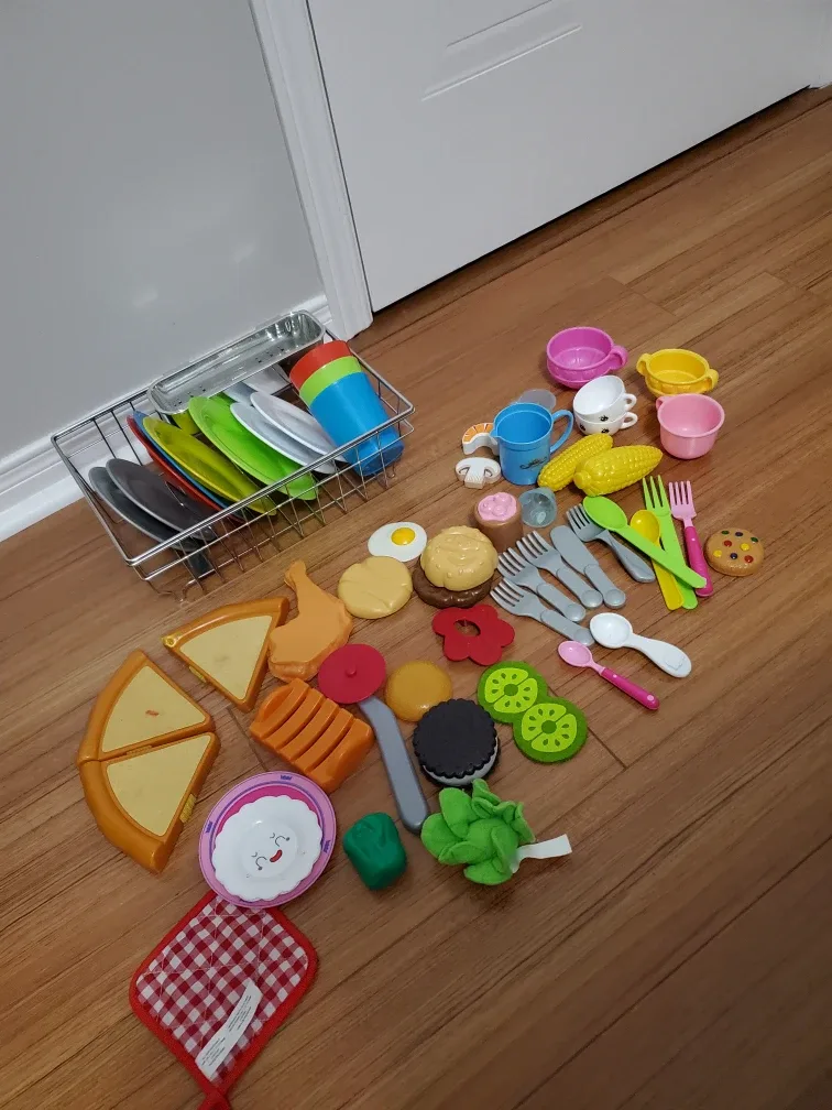 Play Food Set with Dish Rack #Cleanout