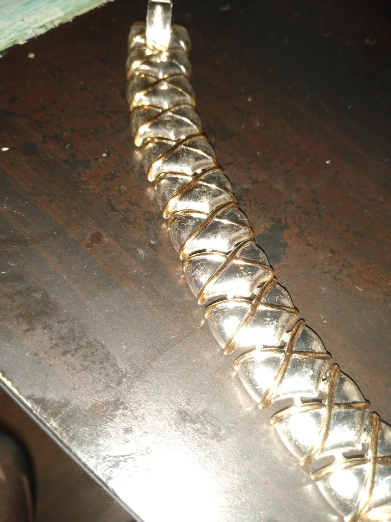 Silver and gold tone Oscar de la Renta bracelet