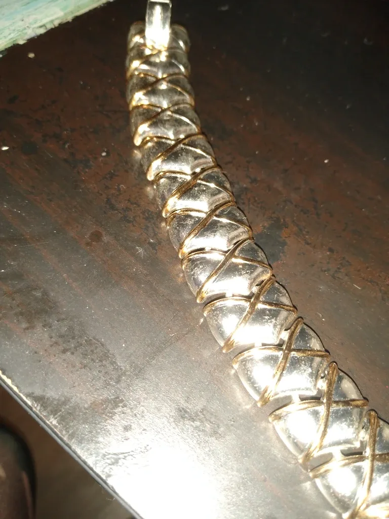 Silver and gold tone Oscar de la Renta bracelet