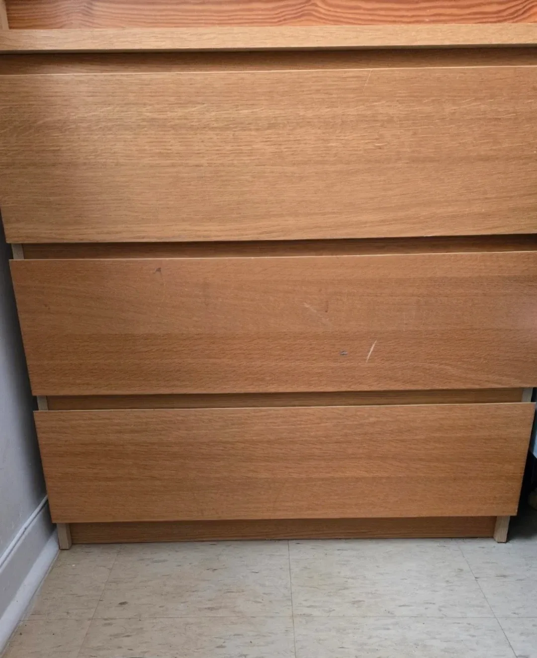 Wooden 3-Drawer Dresser