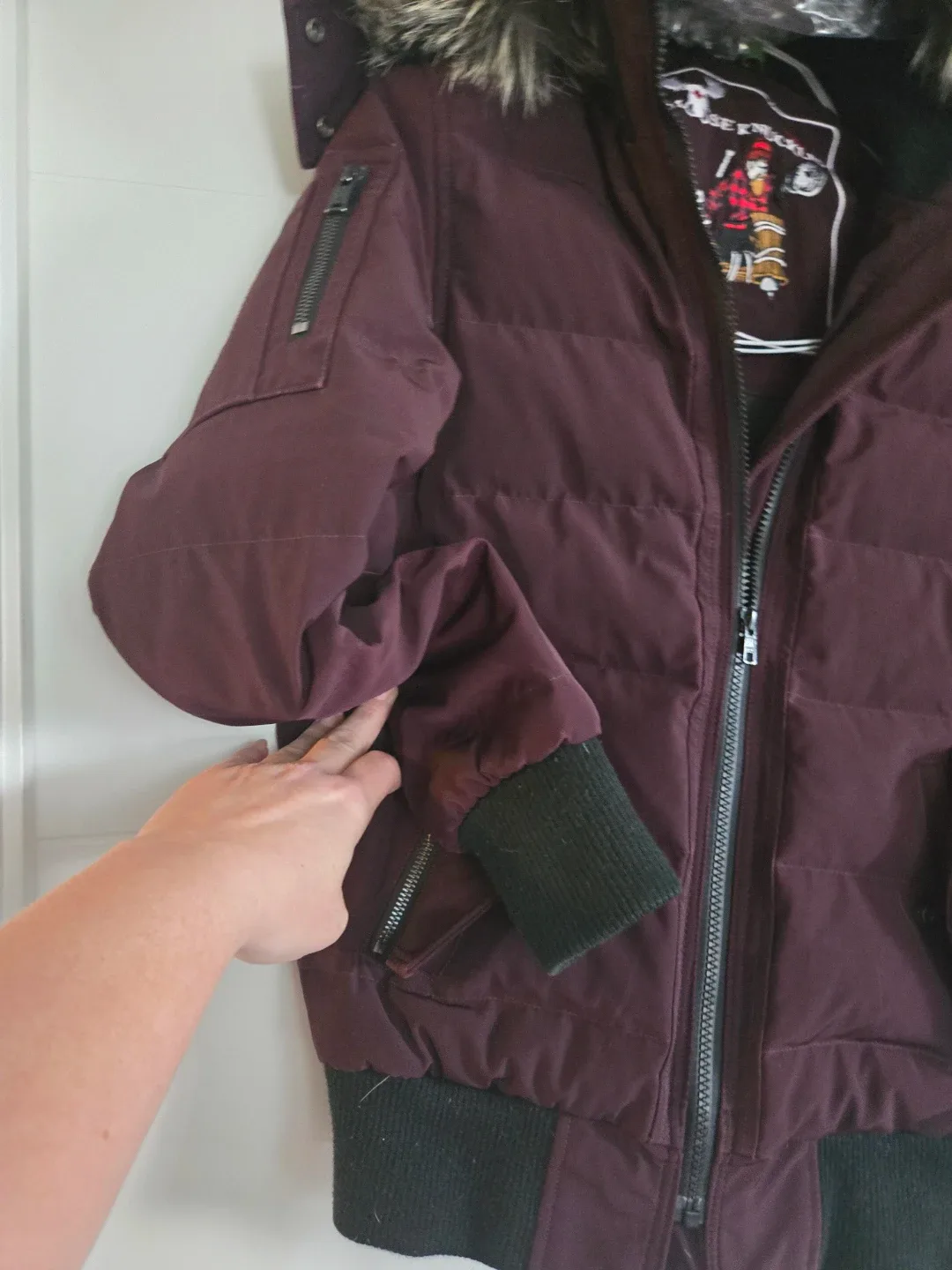 Moose Knuckles Down Bomber Jacket - Size S freshly dry cleaned image indicator(2)