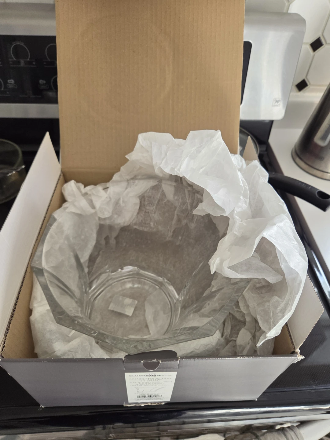 GlucksteinHome Boston Crystal Bowl in Box