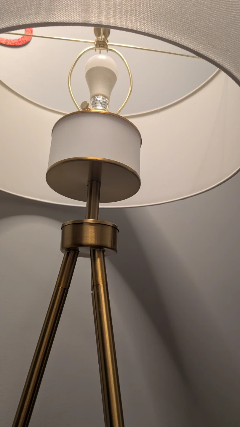 Gold Tripod Floor Lamp, 66" Height - photo 2