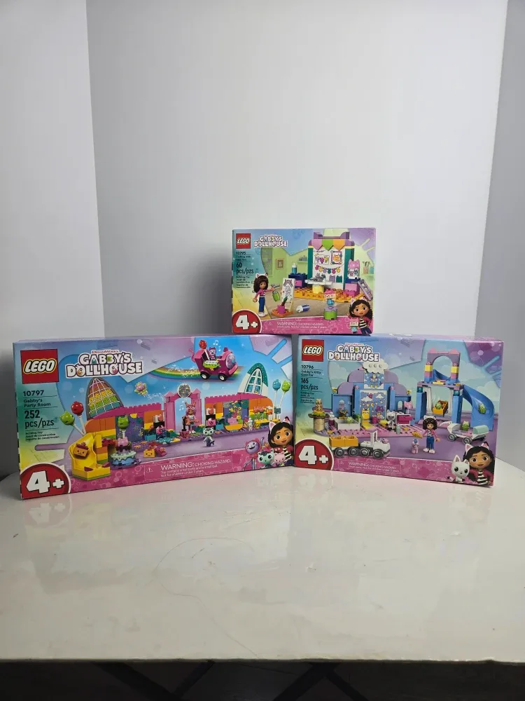 3 gabbys dollhouse lego playsets