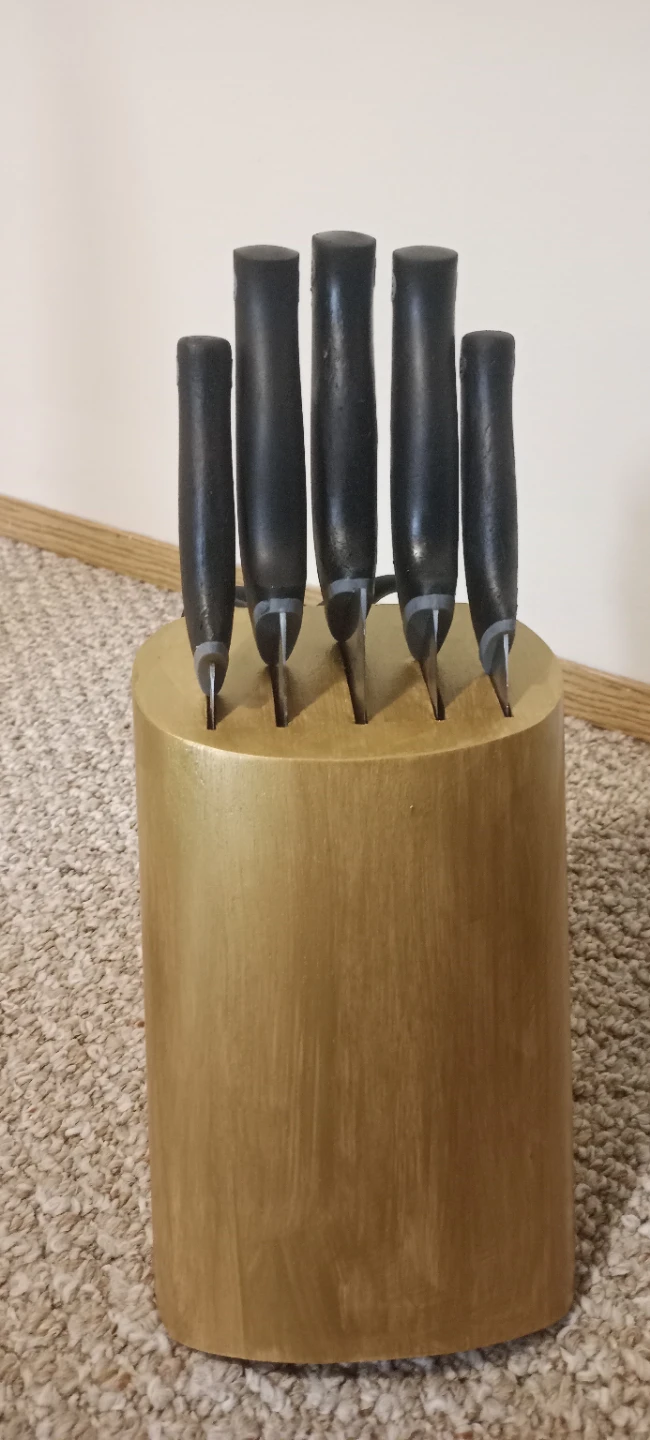 Knife Block with knife and shears