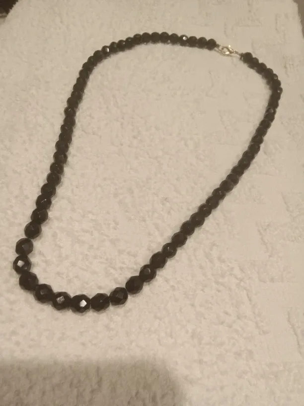 Black Czech Jet Bead Necklace image indicator(2)