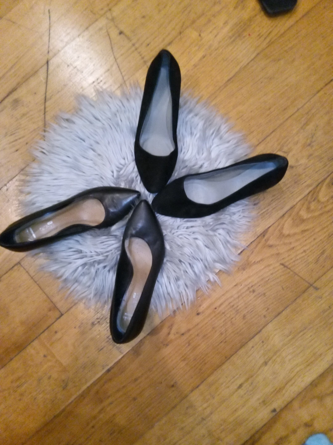 Clarks Black Leather/Suede Heels