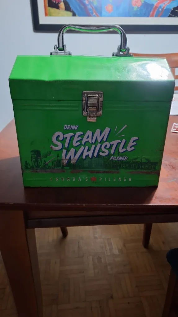 Steam Whistle Pilsner Green Metal Toolbox