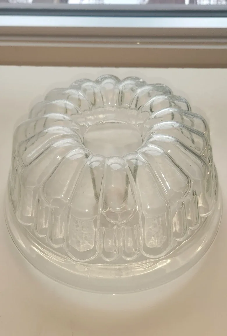 Vintage Clear Glass Jello Mold