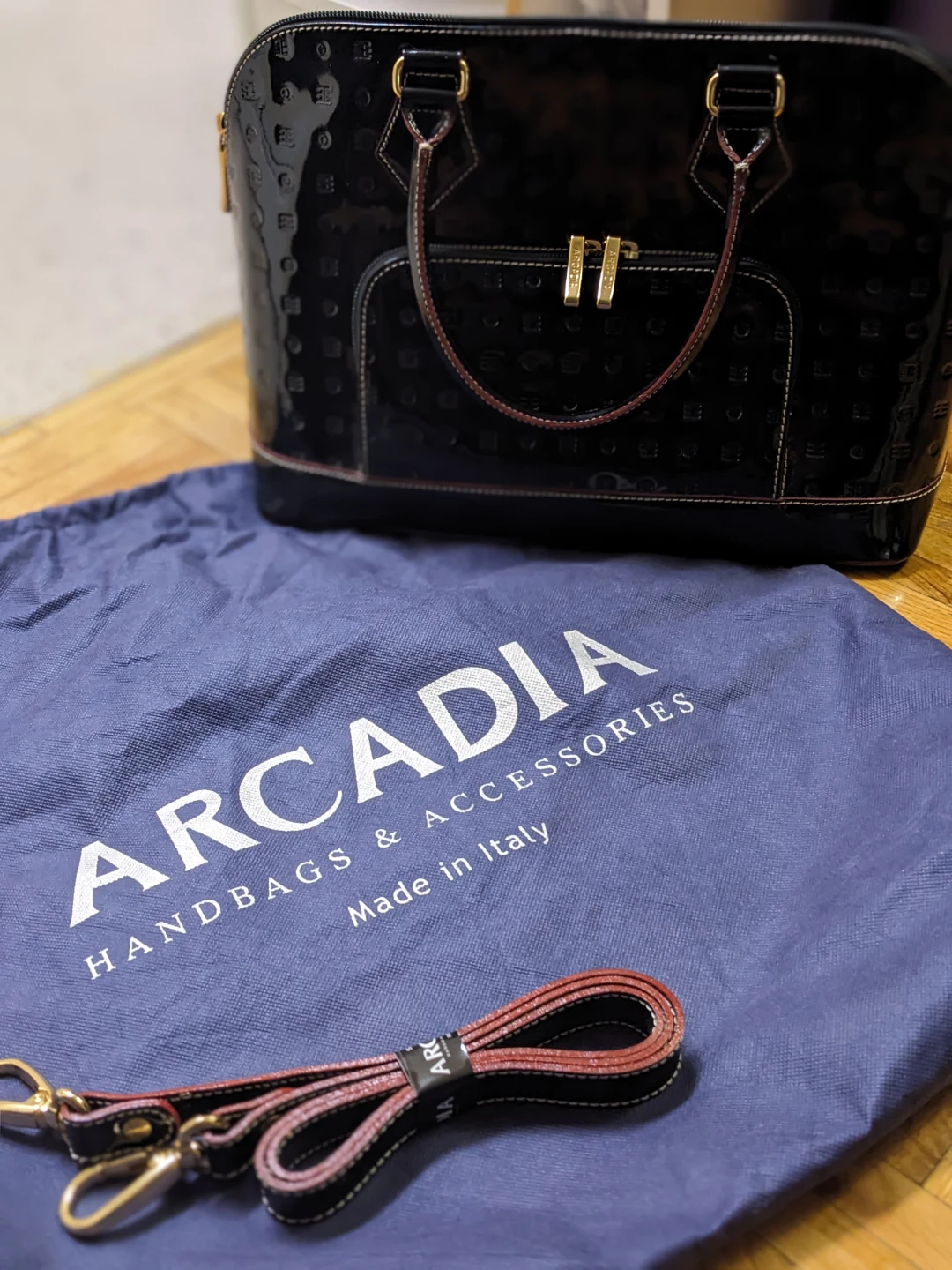 Structured New Arcadia Italian Leather Black handbag - photo 5