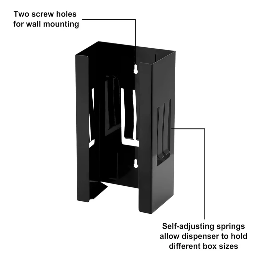Black Magnetic Glove Dispenser Box, Wall Mount - photo 5