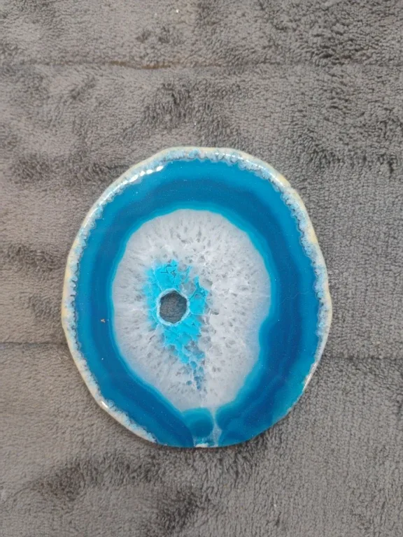 Natural Agate Slice Geode Polished Crystal Quartz Gemstone