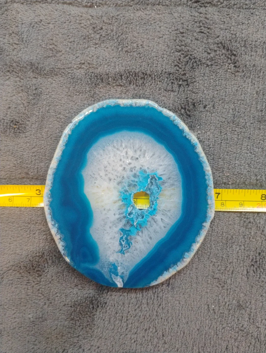 Natural Agate Slice Geode Polished Crystal Quartz Gemstone image indicator(2)