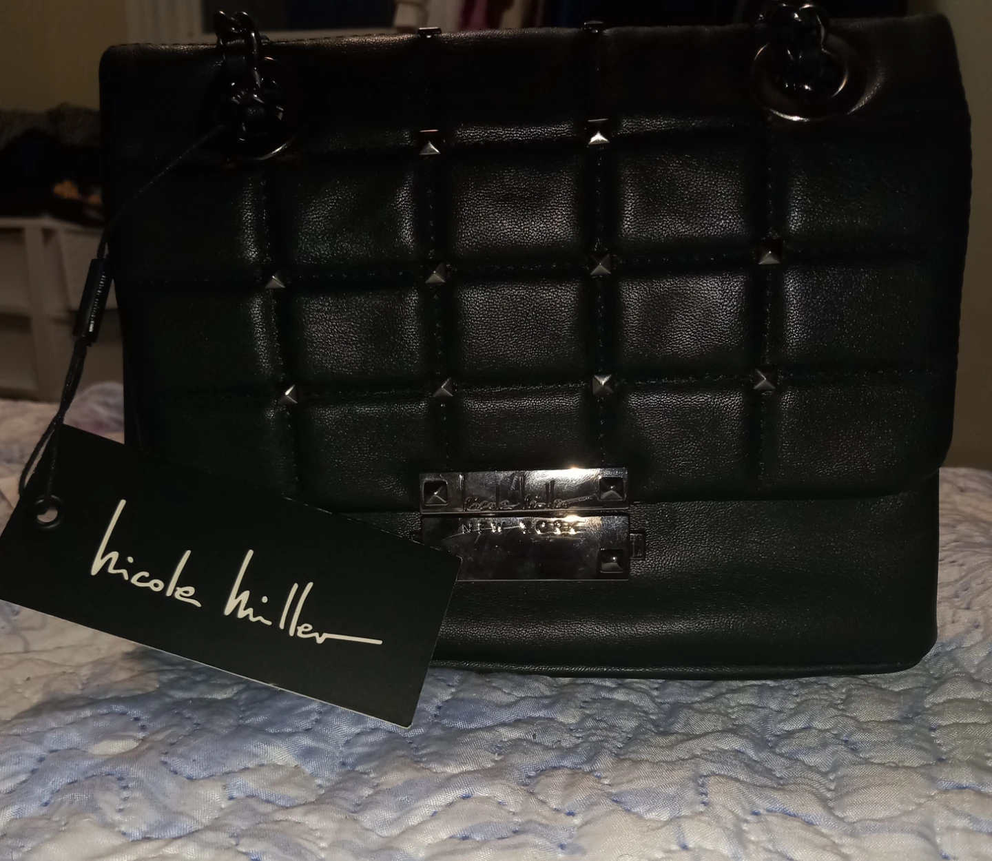 Nicole Miller Black Quilted Shoulder Bag - photo 2