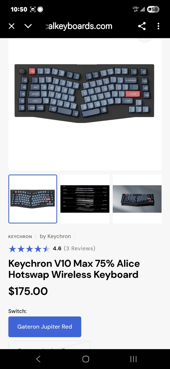 Keychron V10 Max 75% Alice Hotswap Wireless Keyboard - photo 3