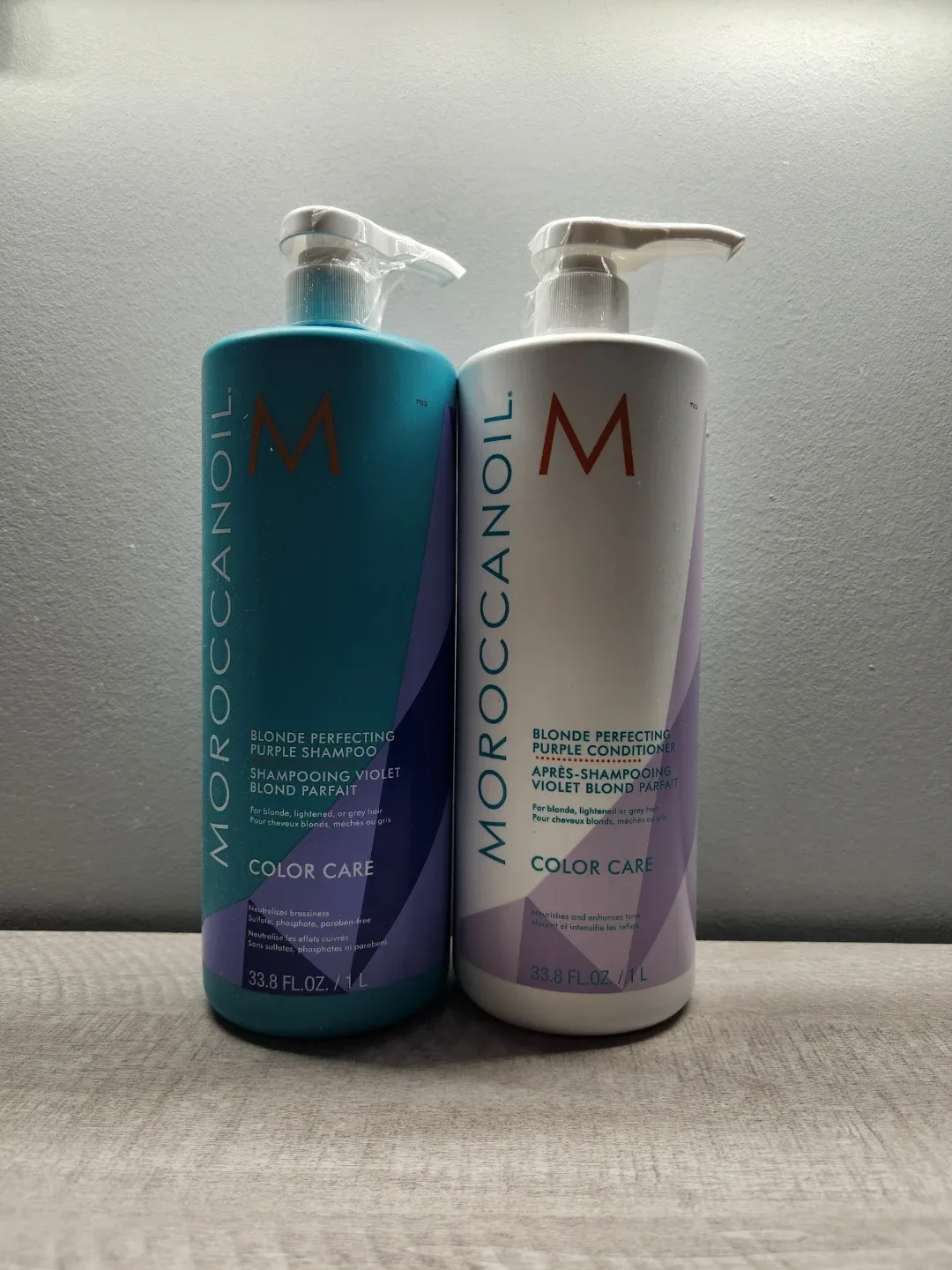 NEW Moroccanoil Blonde Perfecting Purple Shampoo & Conditioner