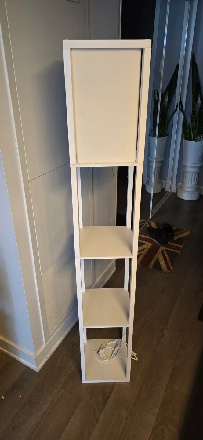 White Shelf Floor Lamp