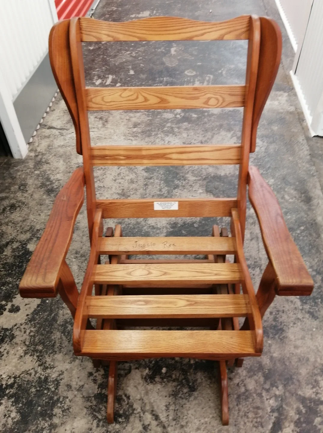 Wooden Glider Rocking Chair with Cushion image indicator(3)