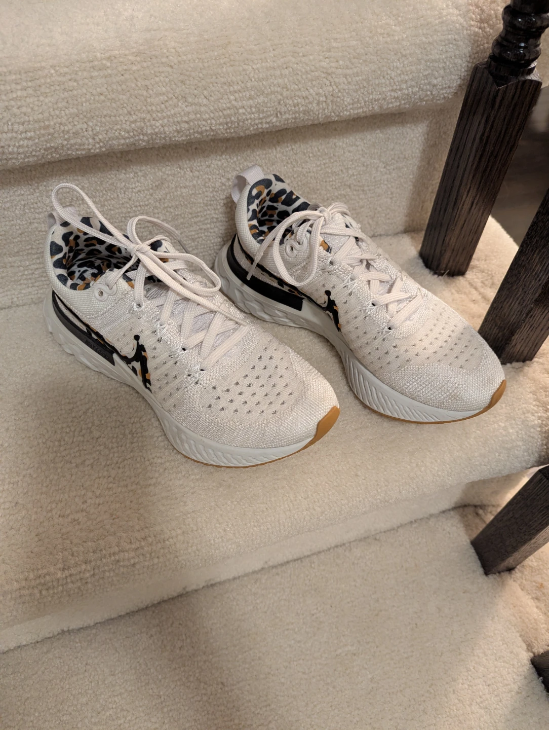 Nike React Infinity Run Flyknit 3 White Leopard US 5