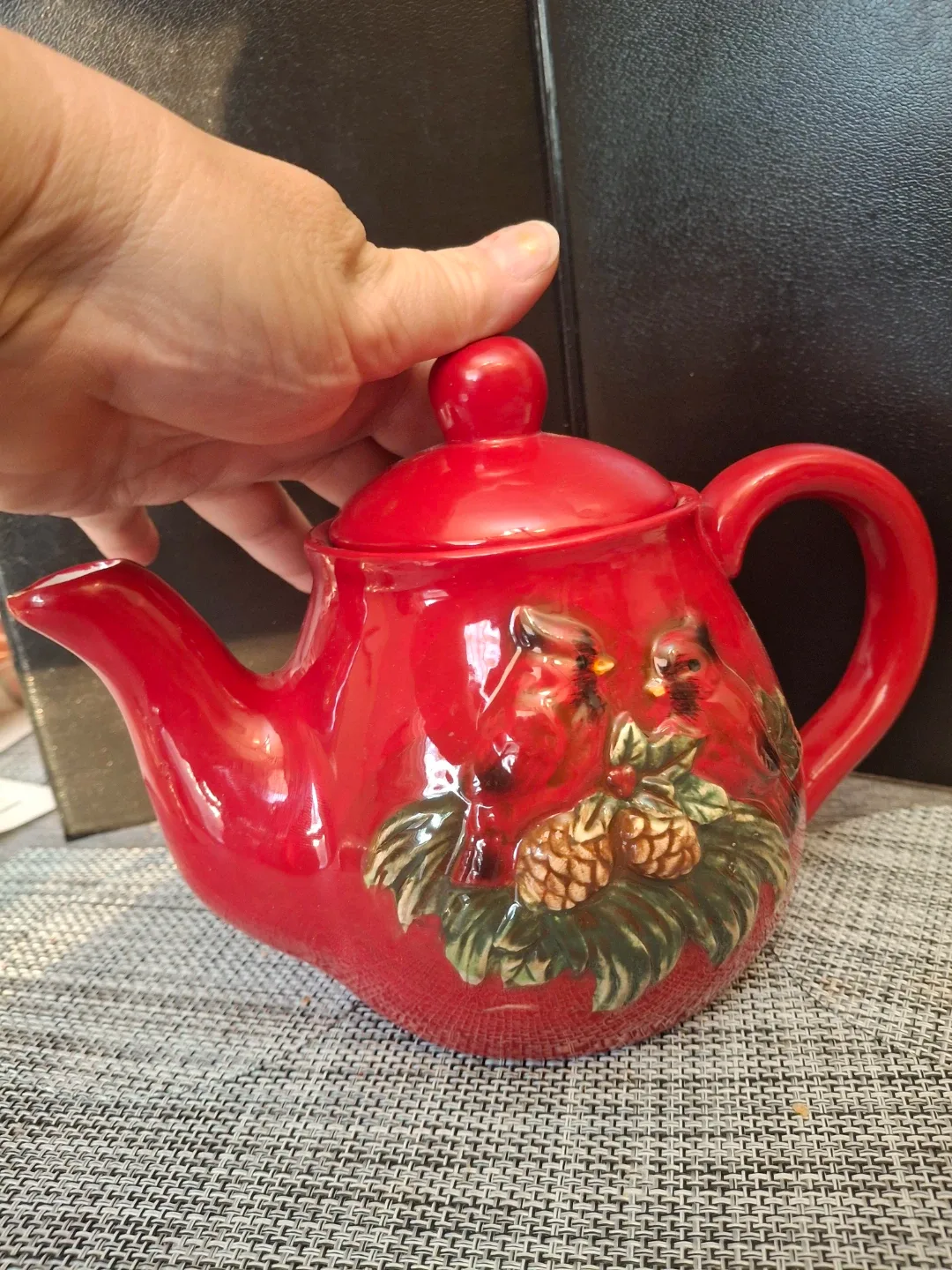 Red Cardinal Teapot - Food Safe image indicator(2)