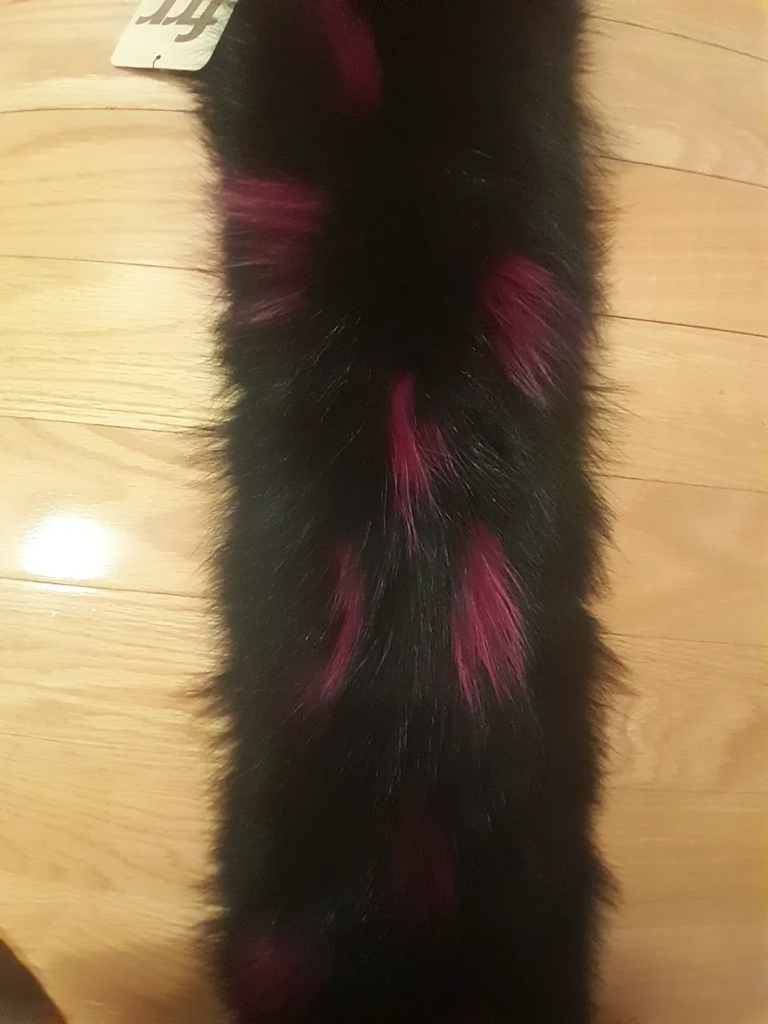 frr Canada Faux Fur Scarf - Black/Pink
