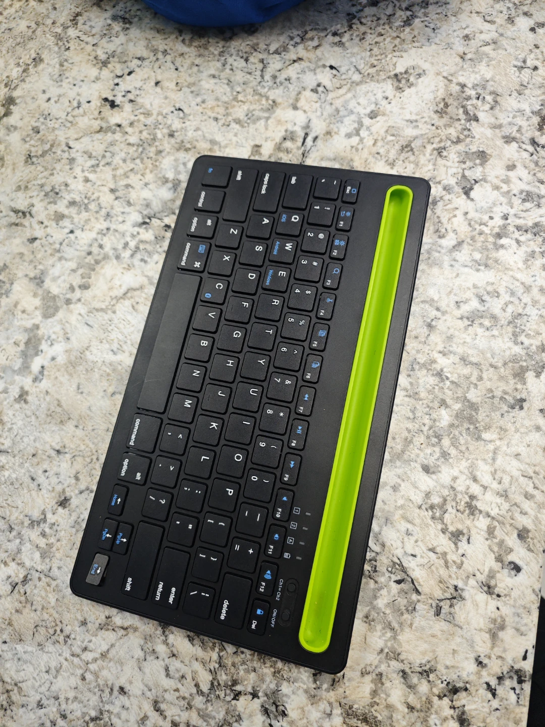 Black Wireless Keyboard with Green Accent - photo 5