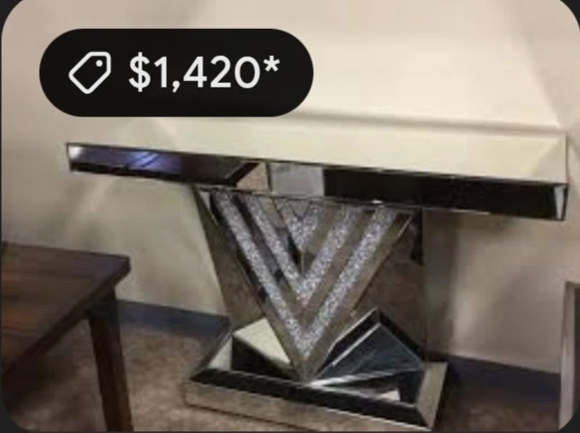 Console table with led mirror - photo 3