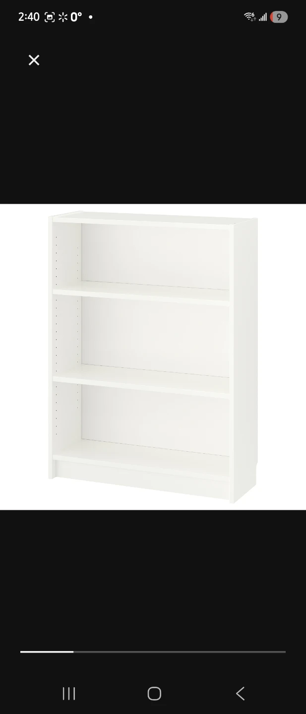 IKEA Billy White Bookcase with 3 shelf