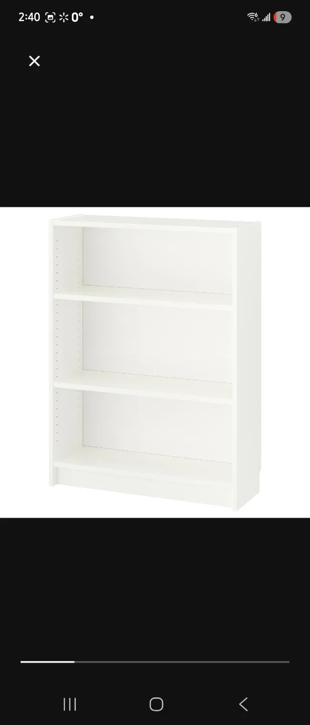 IKEA Billy White Bookcase with extra shelf