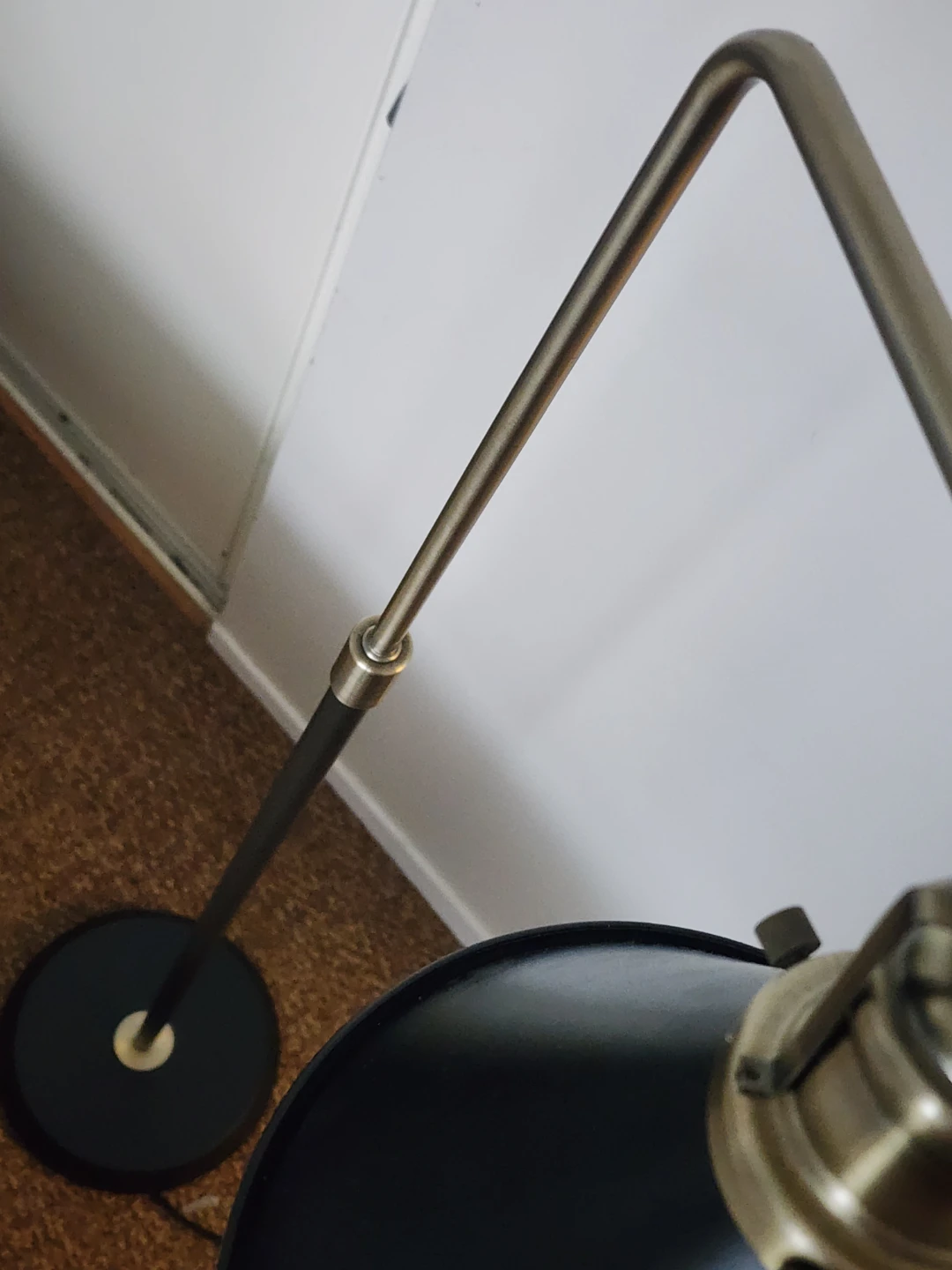 Black & Brass Finish Floor Lamp